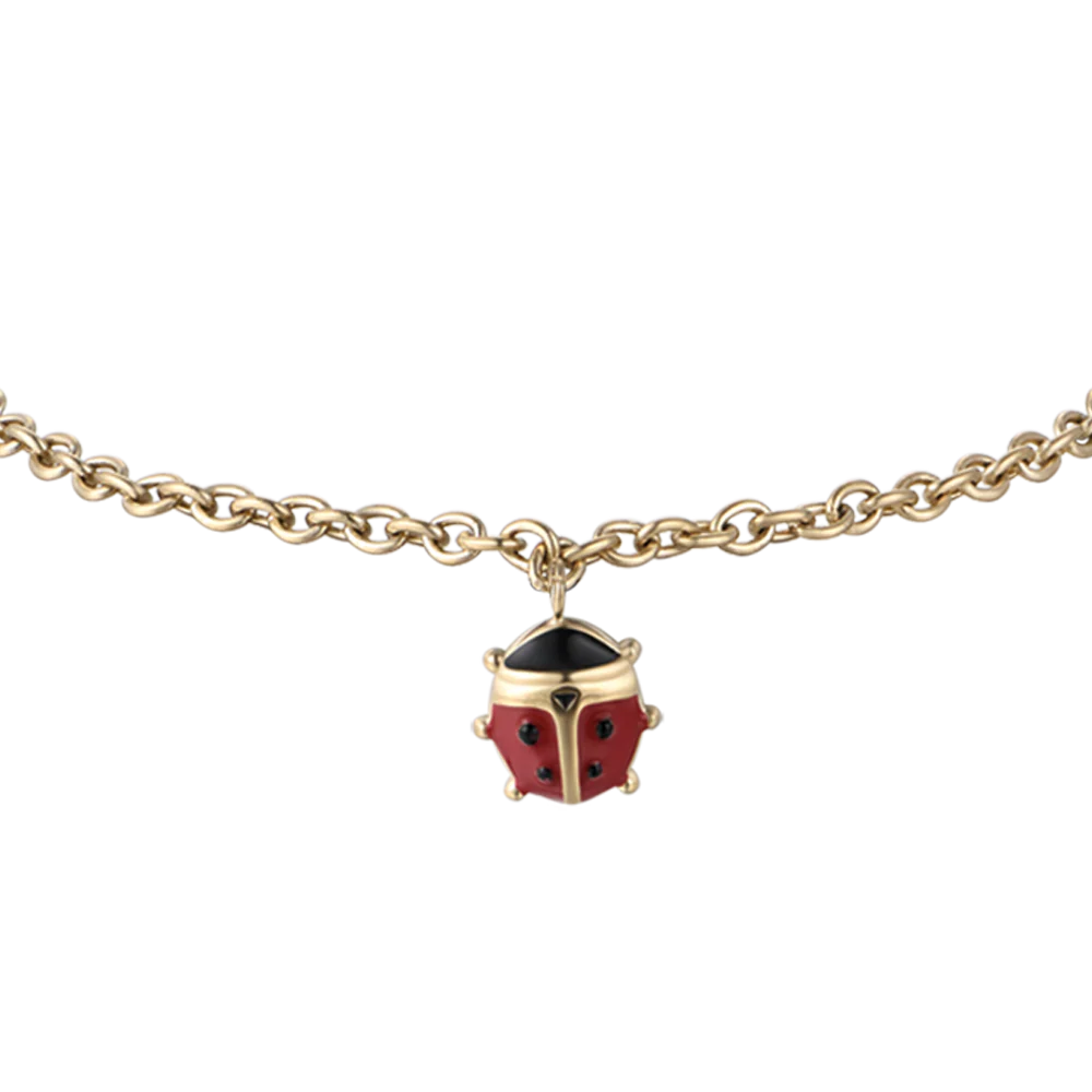 BRACCIALE BAMBINA IN ACCIAIO IP GOLD CON COCCINELLA - Image 4