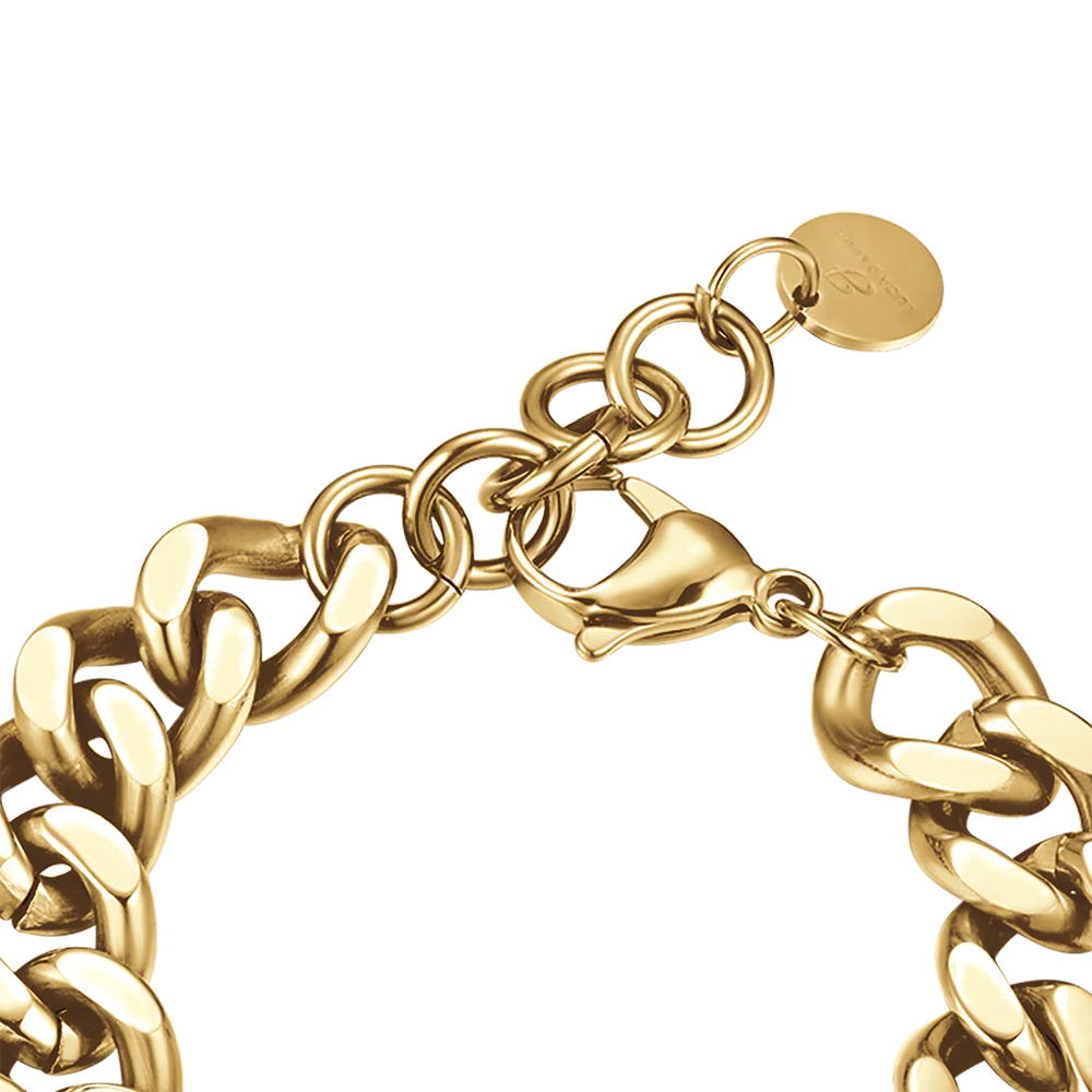 BRACCIALE DONNA IN ACCIAIO DORATO E CRISTALLI BIANCHI - Image 5