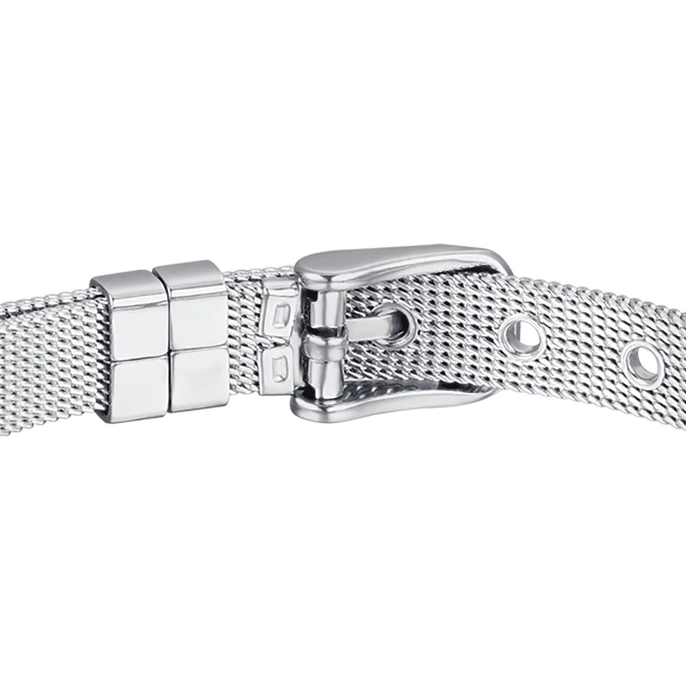 BRACCIALE DONNA PERSONALIZZATO IN ACCIAIO MAGLIA MILANO - Image 5