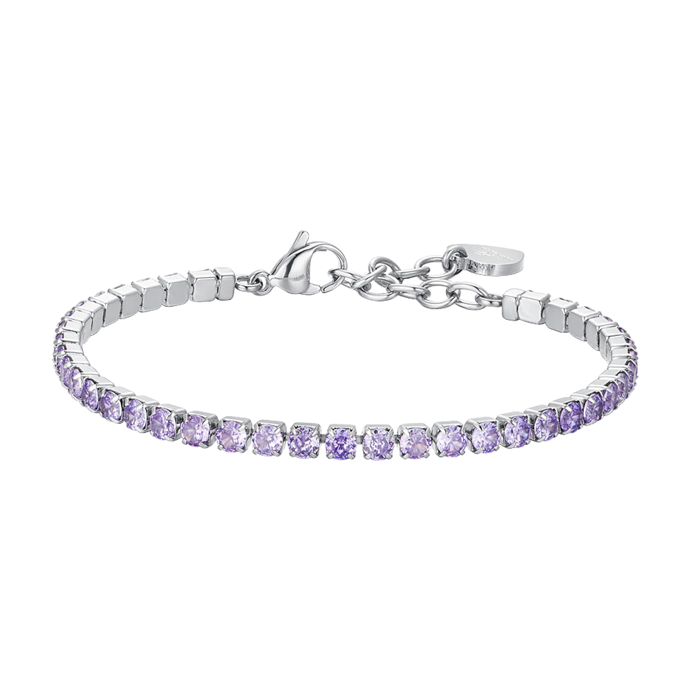 BRACCIALE TENNIS DONNA CRISTALLI VIOLA