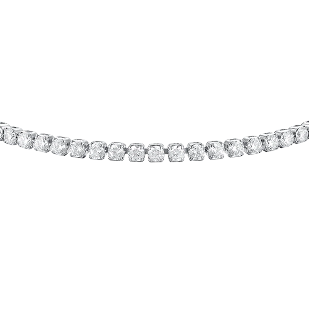 BRACCIALE TENNIS DONNA IN ACCIAIO CON ZIRCONI BIANCHI - Image 4