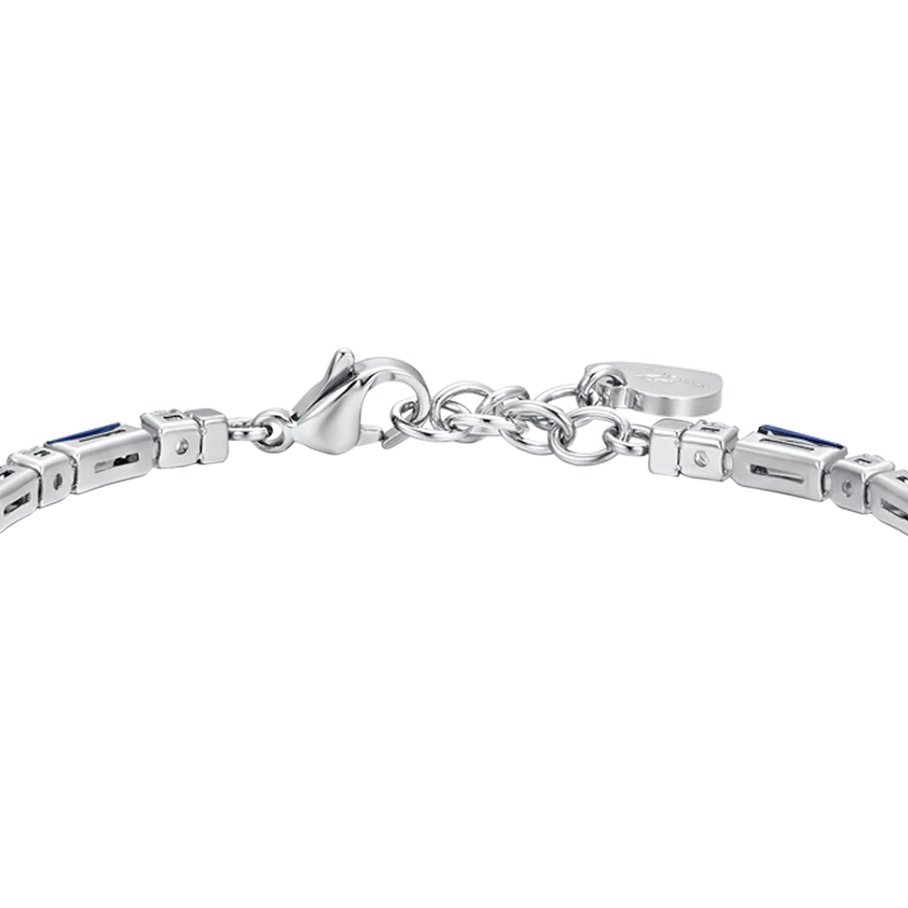 BRACCIALE TENNIS DONNA IN ACCIAIO ZIRCONI BLU - Image 5