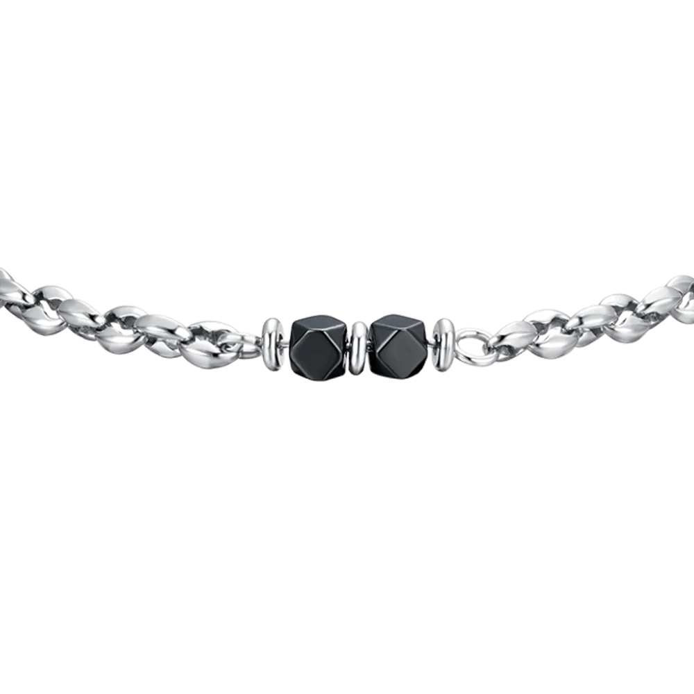 BRACCIALE UOMO IN ACCAIO EMATITE GRIGIA - Image 2