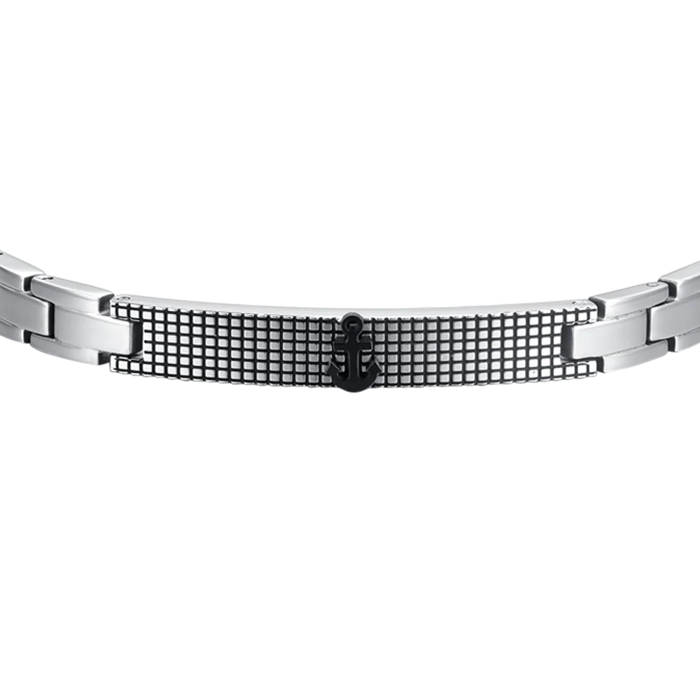 BRACCIALE UOMO IN ACCIAIO ANCORA IP NERO - Image 4