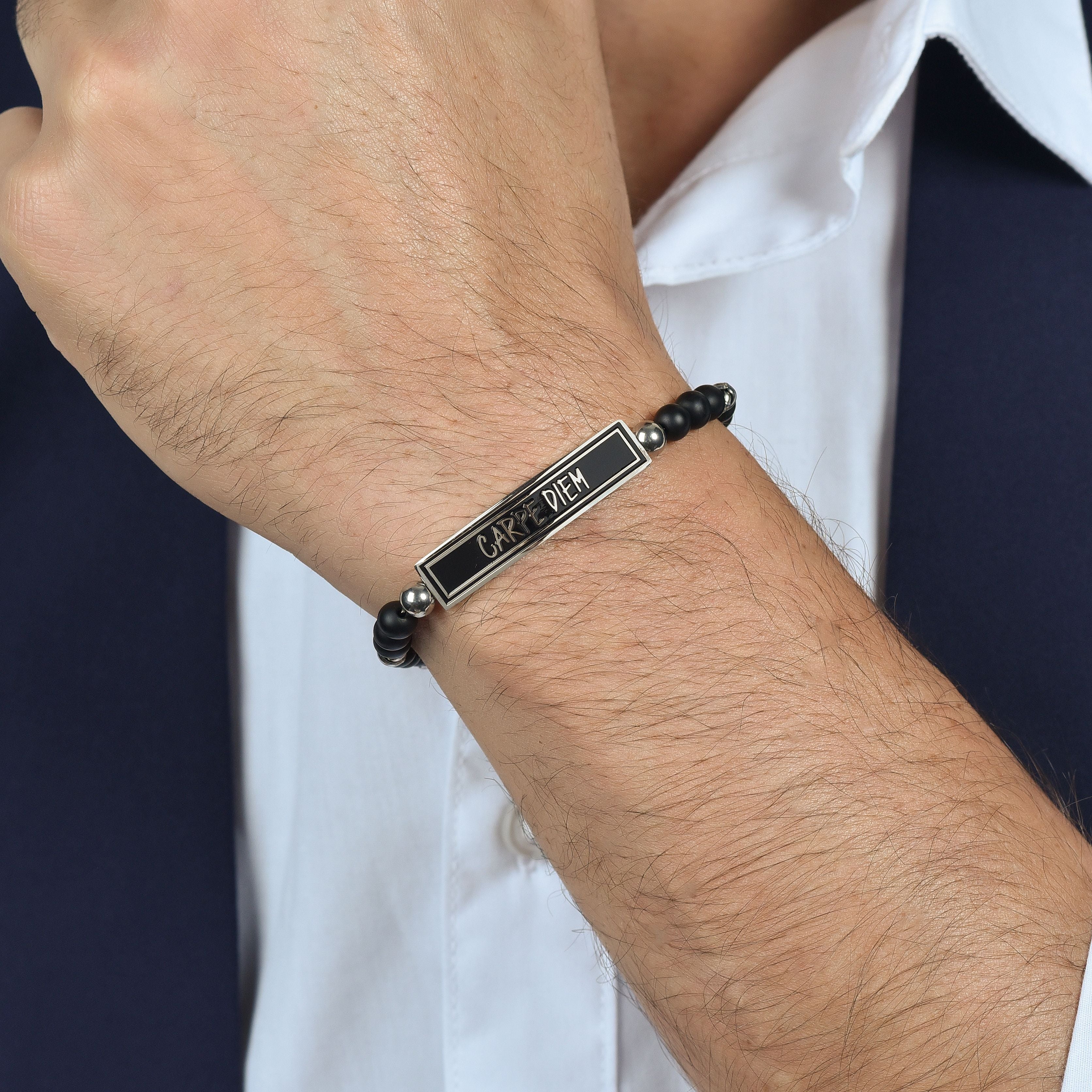 BRACCIALE UOMO IN ACCIAIO CARPE DIEM - Image 2