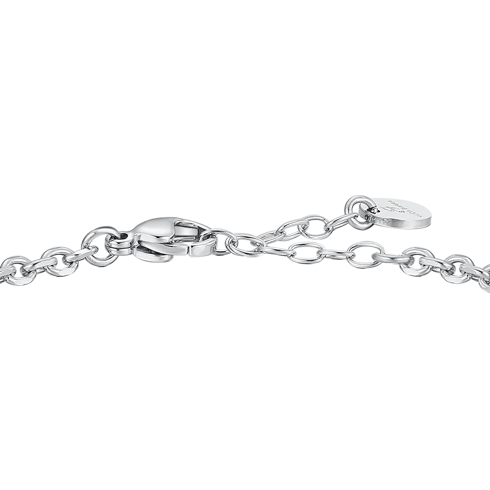 BRACCIALE UOMO IN ACCIAIO CON ANCORA, ZIRCONE NERO ED ELEMENTO IN IP GOLD - Image 6