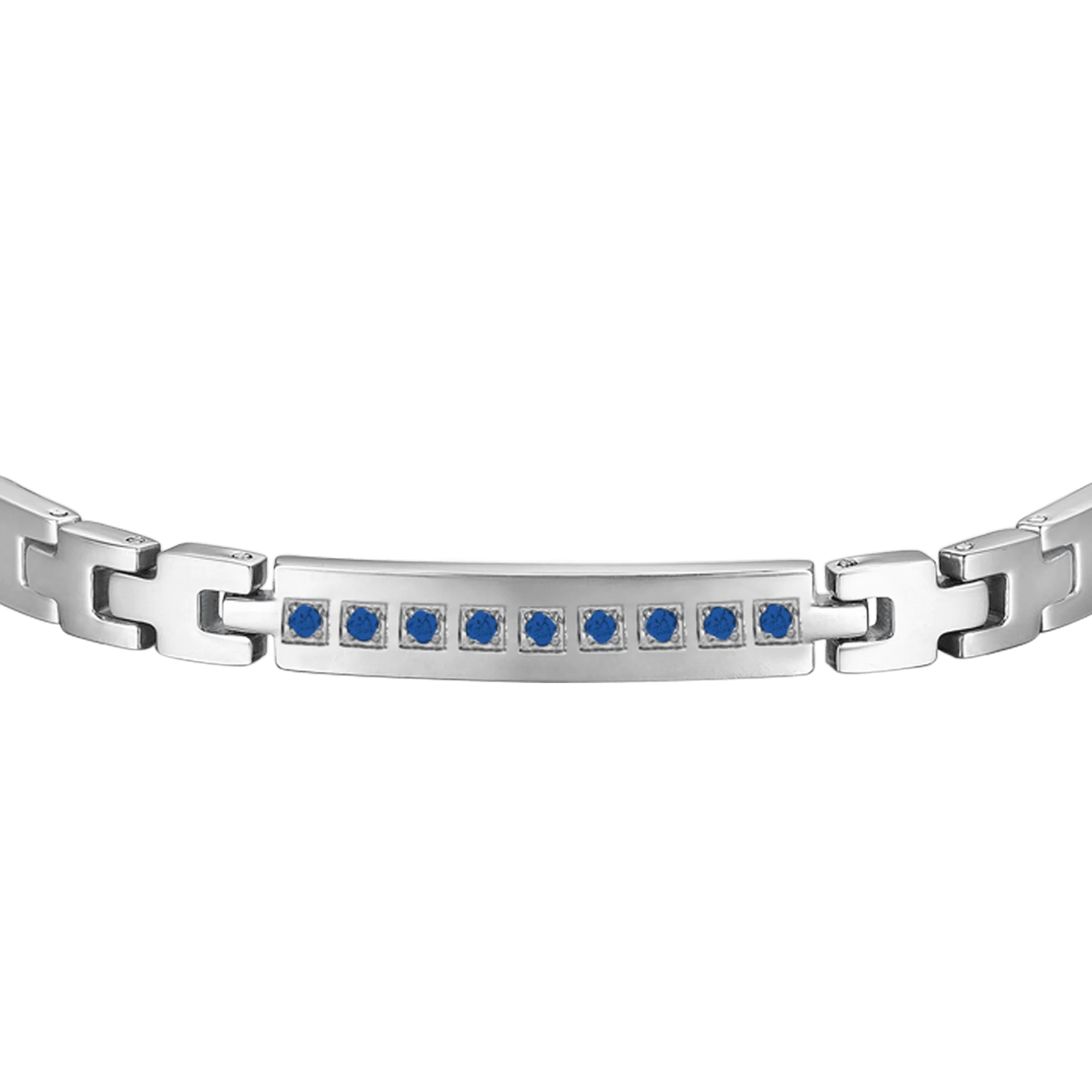 BRACCIALE UOMO IN ACCIAIO CON CRISTALLI BLU - Image 5