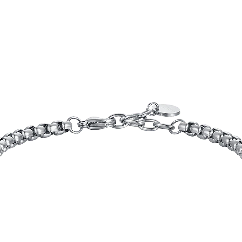 BRACCIALE UOMO IN ACCIAIO CON CRISTALLI NERI - Image 5