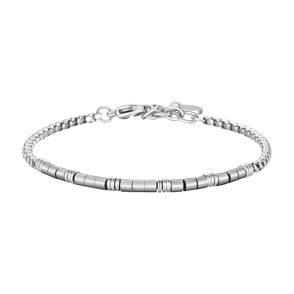 BRACCIALE UOMO IN ACCIAIO CON ELEMENTI IN ACCIAIO