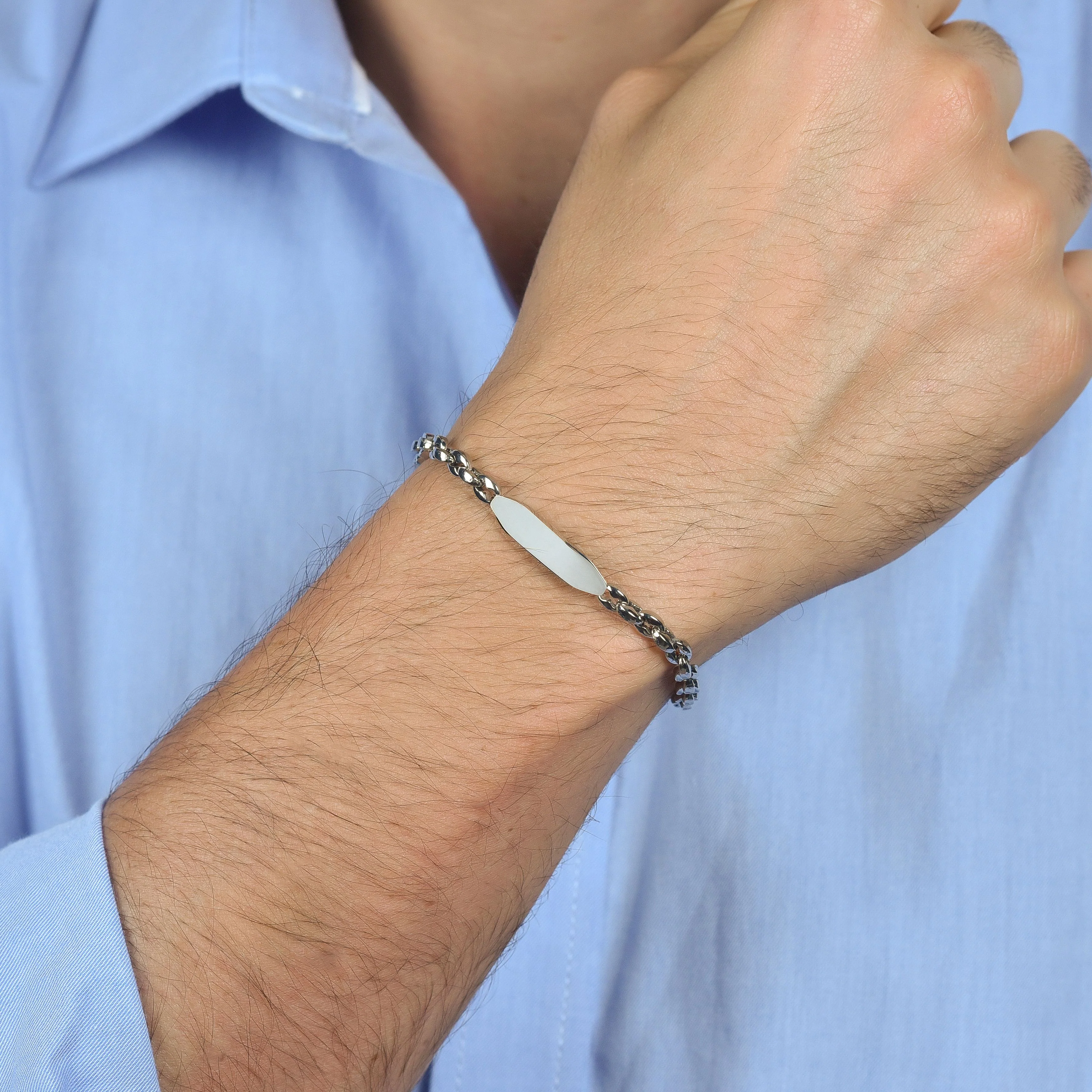 BRACCIALE UOMO IN ACCIAIO CON ELEMENTO - Image 2
