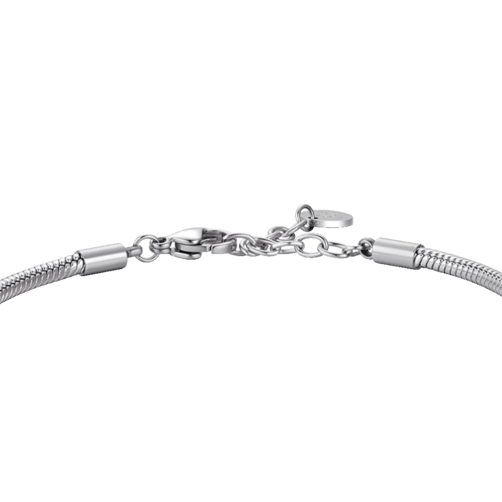 BRACCIALE UOMO IN ACCIAIO CON ELEMENTO CON SMALTO NERO - Image 5