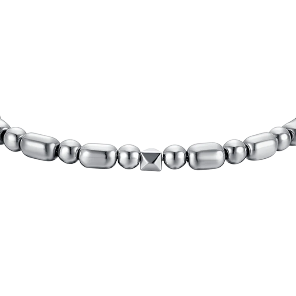 BRACCIALE UOMO IN ACCIAIO CON EMATITE SILVER - Image 4
