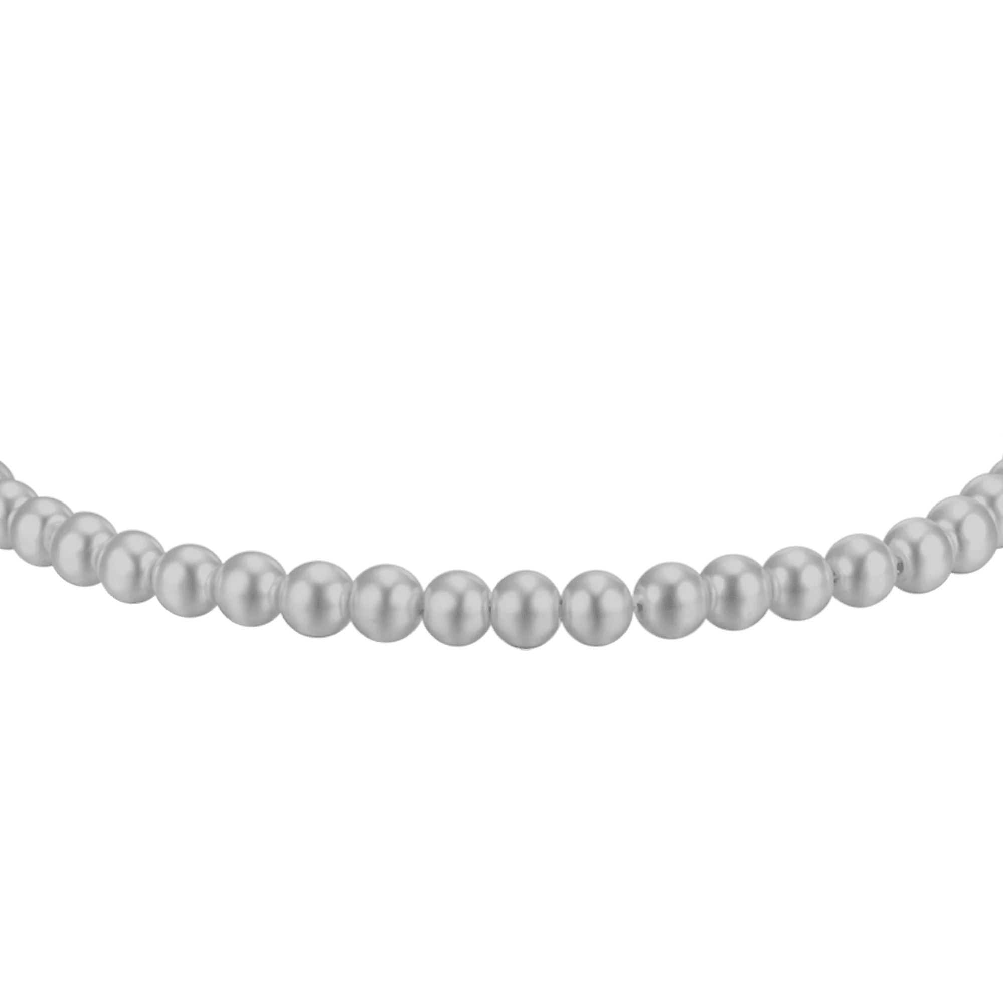 BRACCIALE UOMO IN ACCIAIO CON PERLE SINTETICHE GRIGIE - Image 5