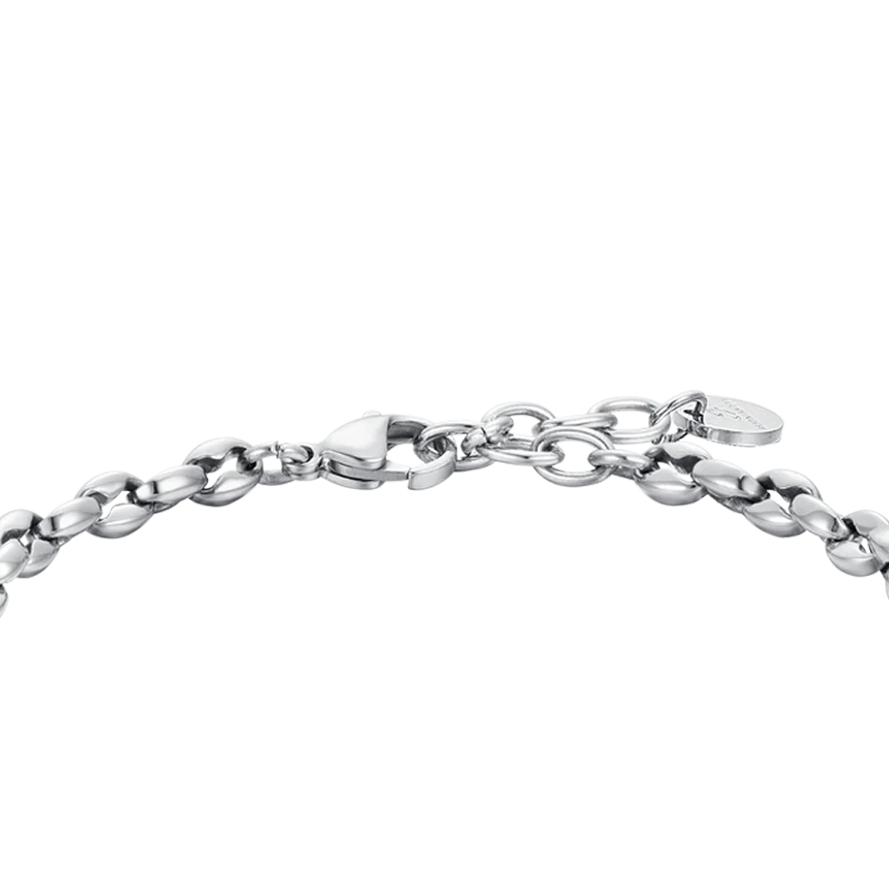 BRACCIALE UOMO IN ACCIAIO CON PIASTRA ROSA DEI VENTI - Image 5