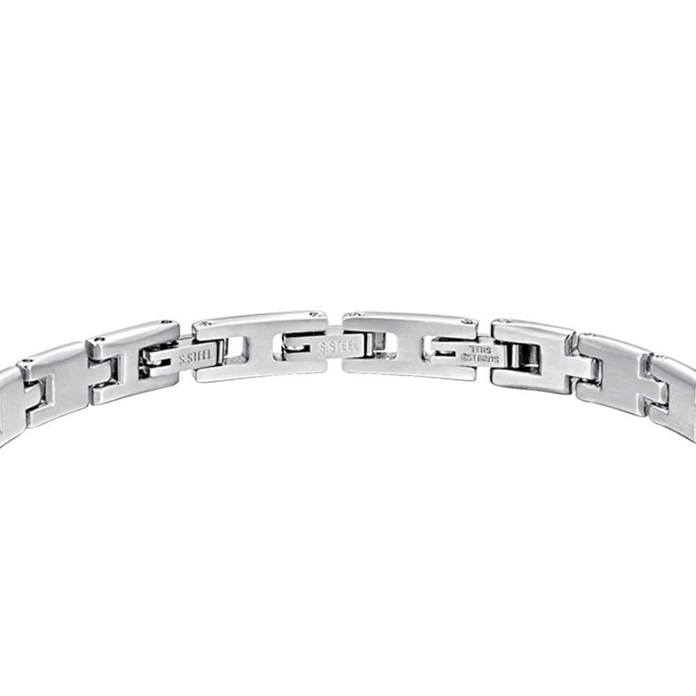 BRACCIALE UOMO IN ACCIAIO CON PIASTRA SILVER - Image 5