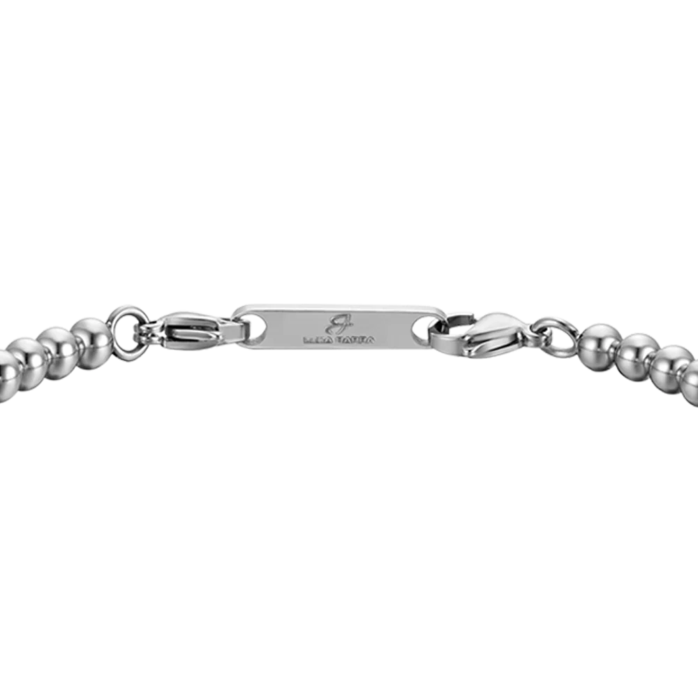 BRACCIALE UOMO IN ACCIAIO CON PIETRE NERE - Image 5