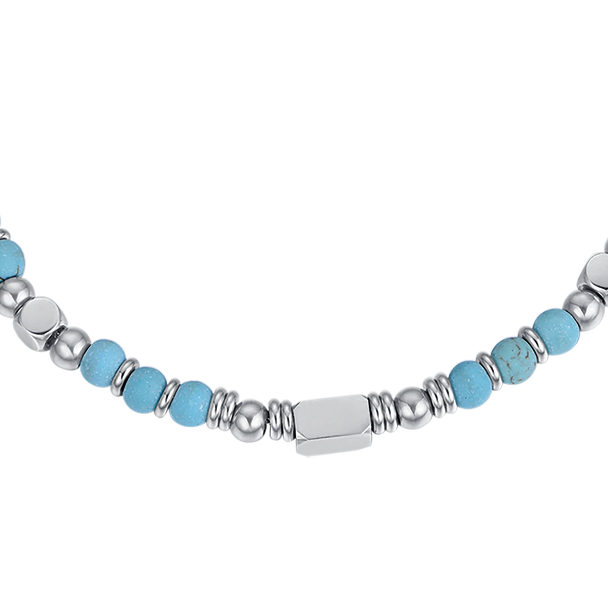 BRACCIALE UOMO IN ACCIAIO CON PIETRE TURCHESI - Image 4