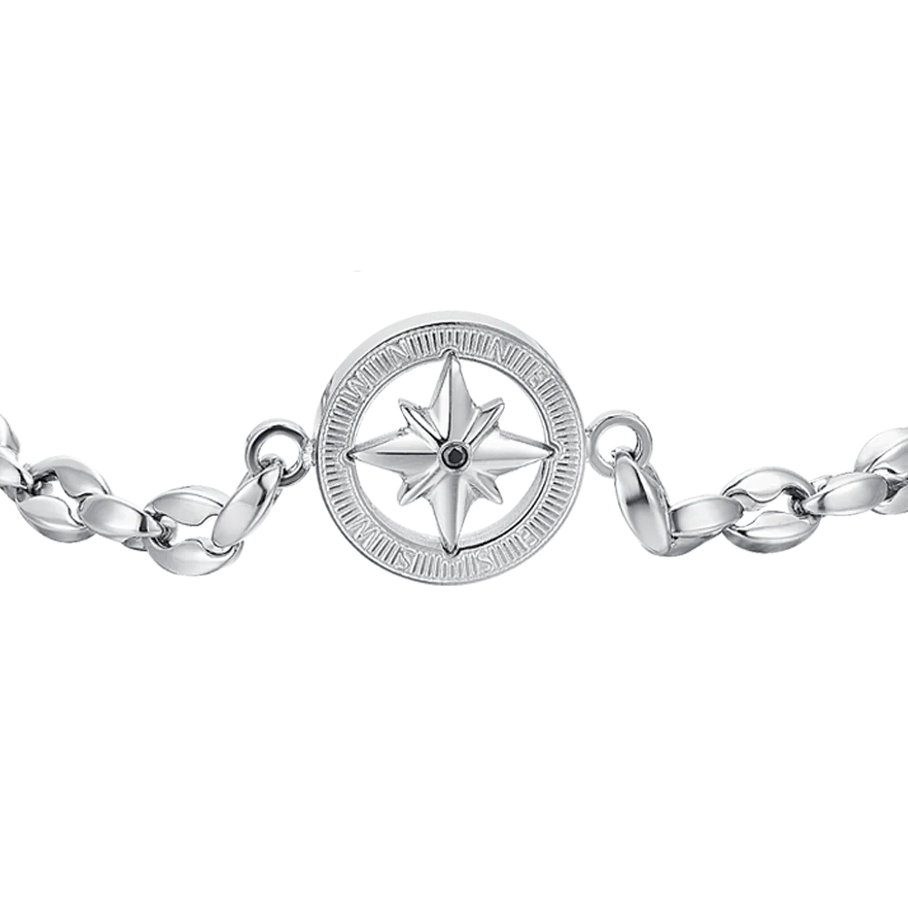 BRACCIALE UOMO IN ACCIAIO CON ROSA DEI VENTI - Image 4