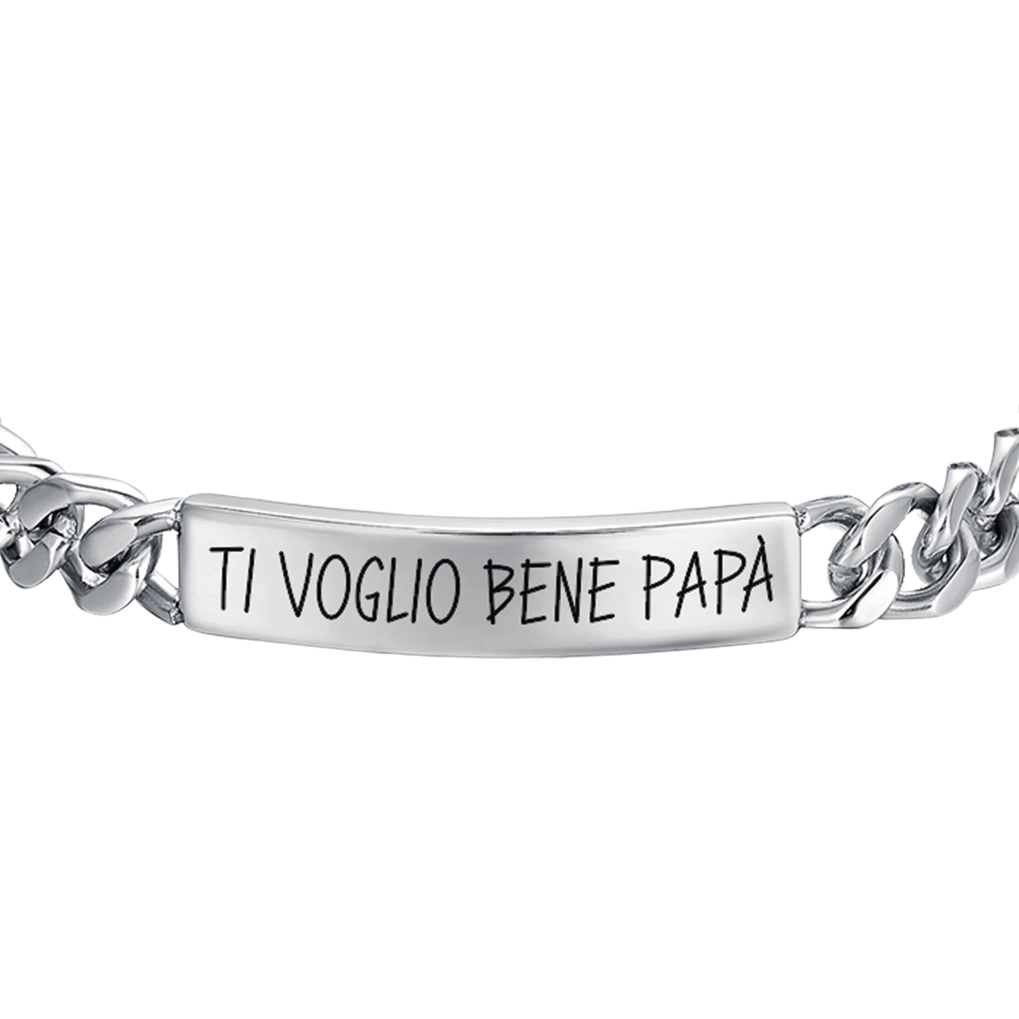 BRACCIALE UOMO IN ACCIAIO TI VOGLIO BENE PAPA' - Image 5