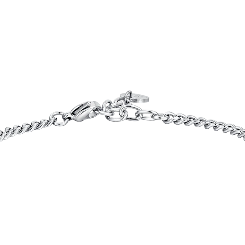 BRACCIALE UOMO IN ACCIAIO CROCE E ZIRCONE NERO - Image 5