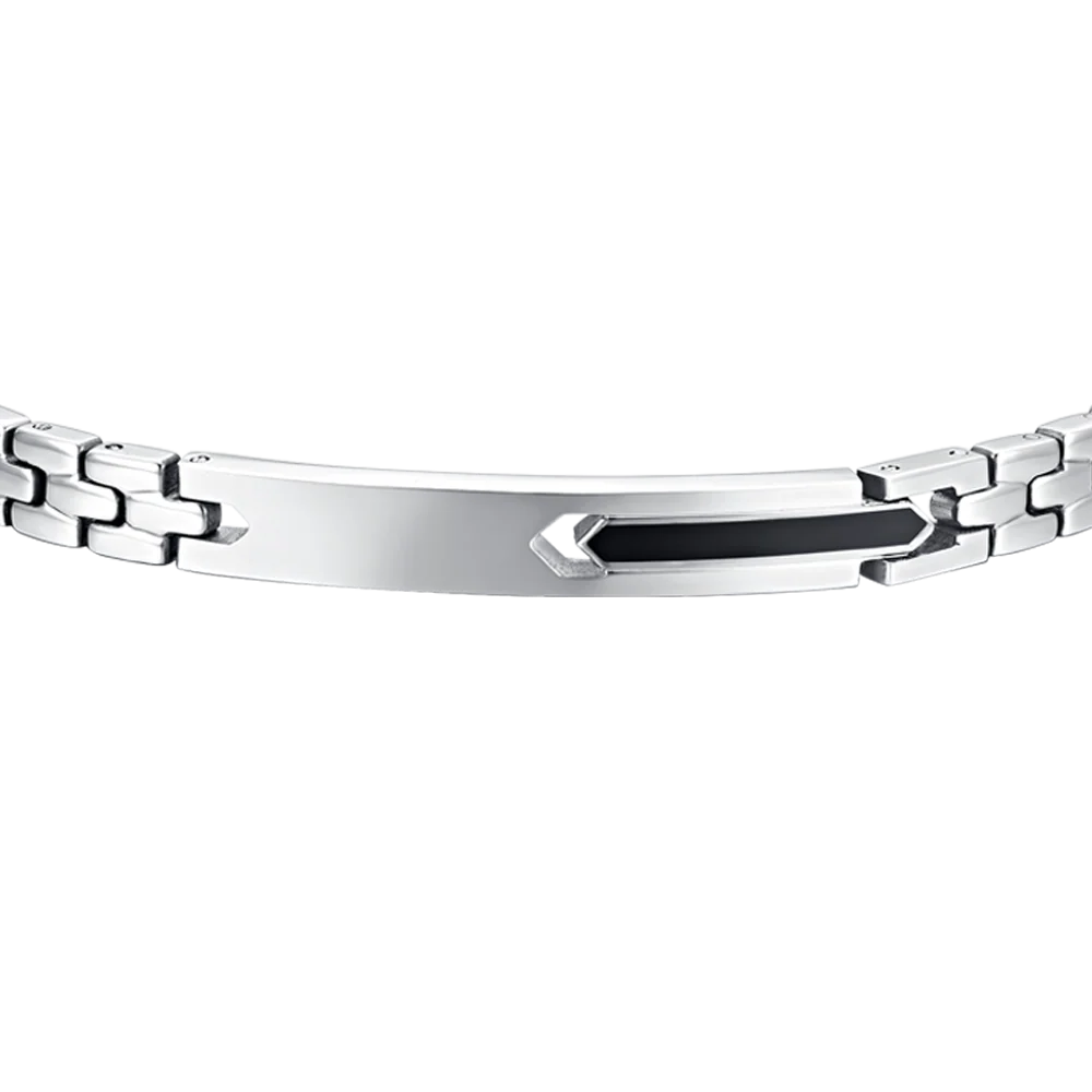 BRACCIALE UOMO IN ACCIAIO ELEMENTO IP NERO - Image 4
