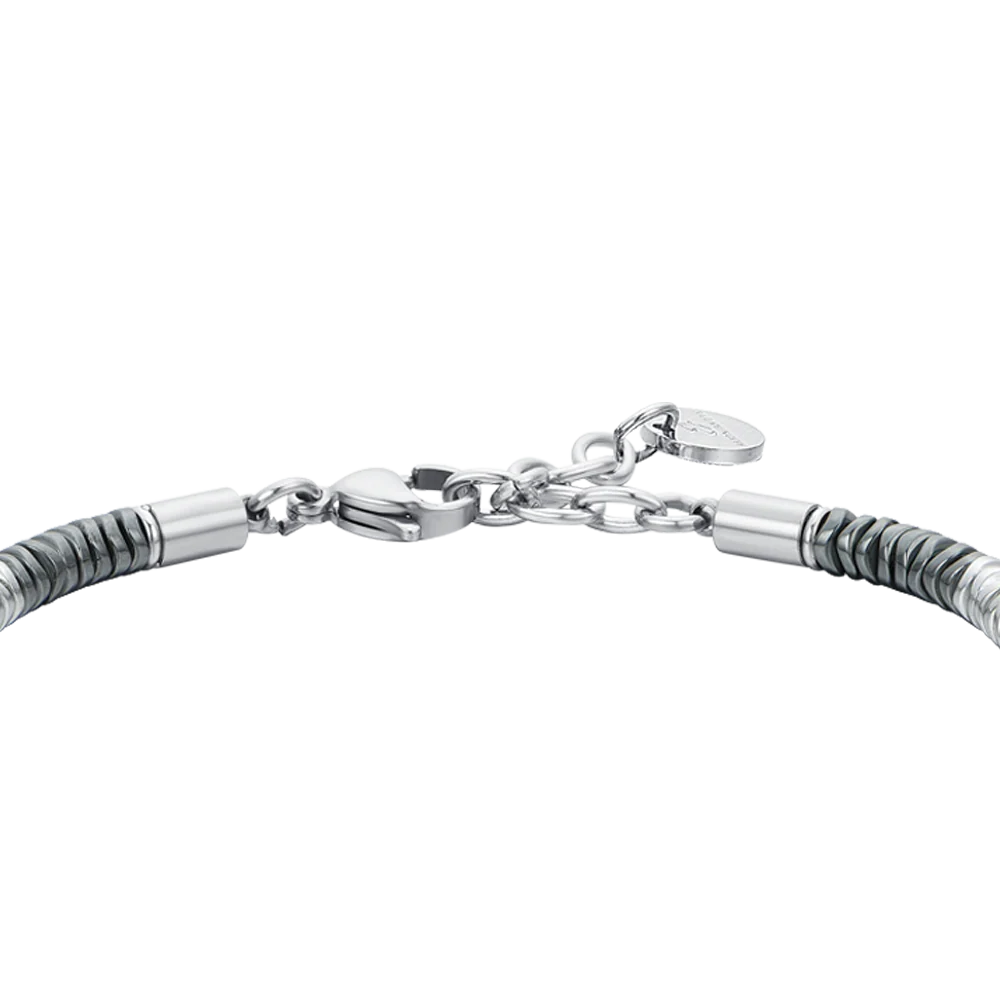 BRACCIALE UOMO IN ACCIAIO EMATITE GRIGIA - Image 5