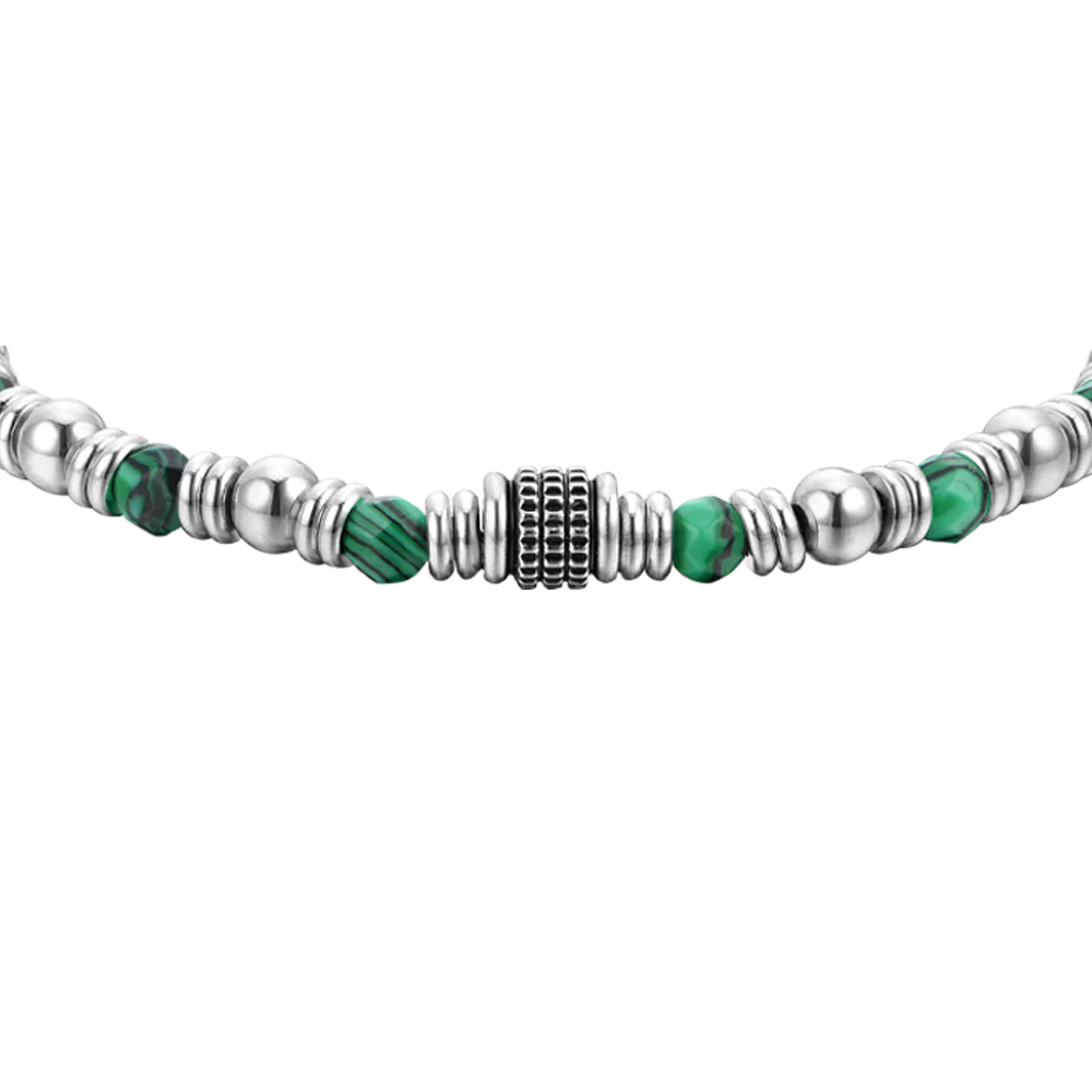 BRACCIALE UOMO IN ACCIAIO MALACHITE VERDE - Image 4