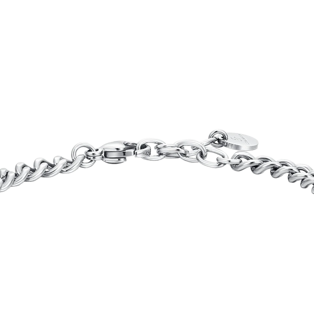 BRACCIALE UOMO IN ACCIAIO PIASTRA IP BLACK CON CROCE - Image 5