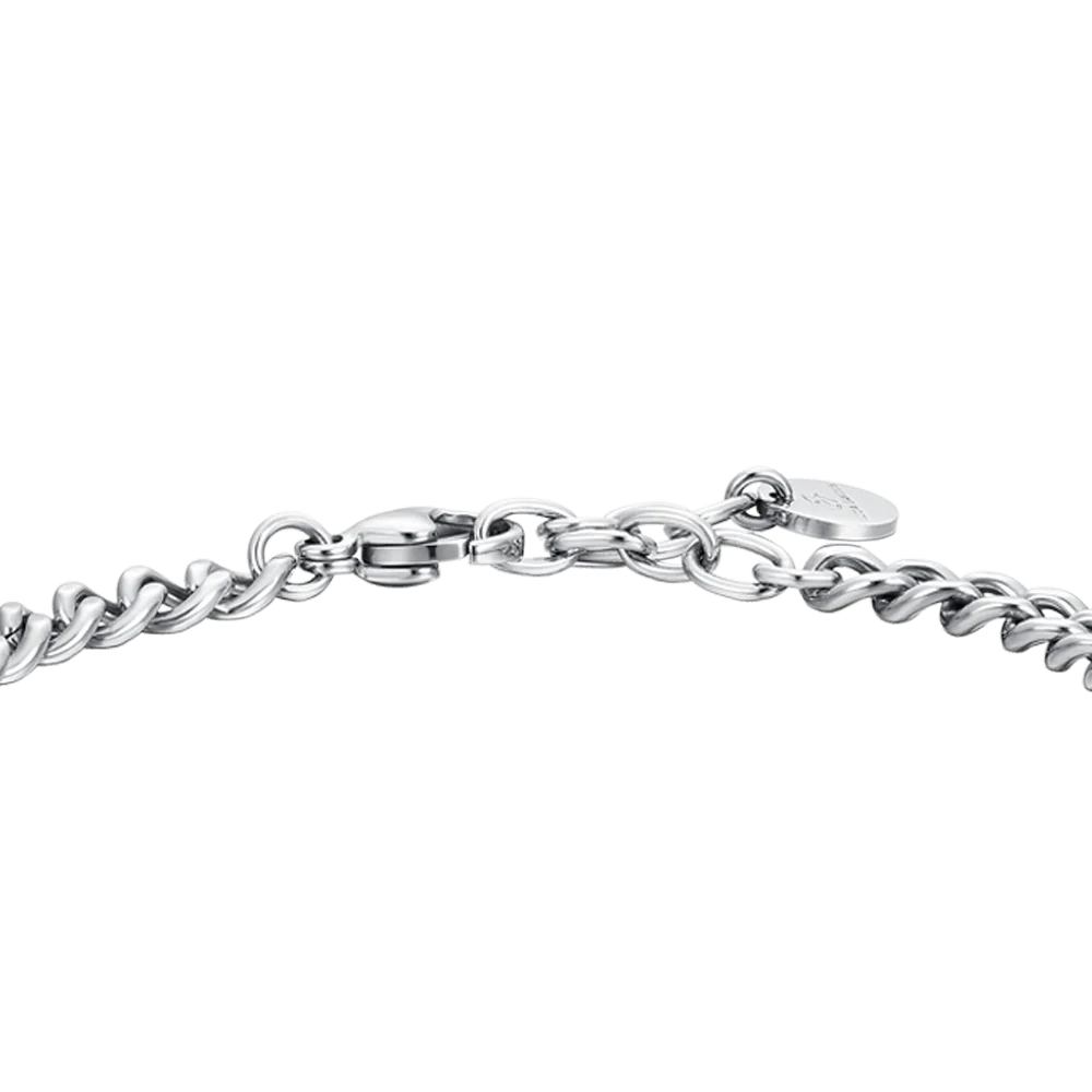 BRACCIALE UOMO IN ACCIAIO PIASTRA IP BLACK CON INFINITO - Image 5