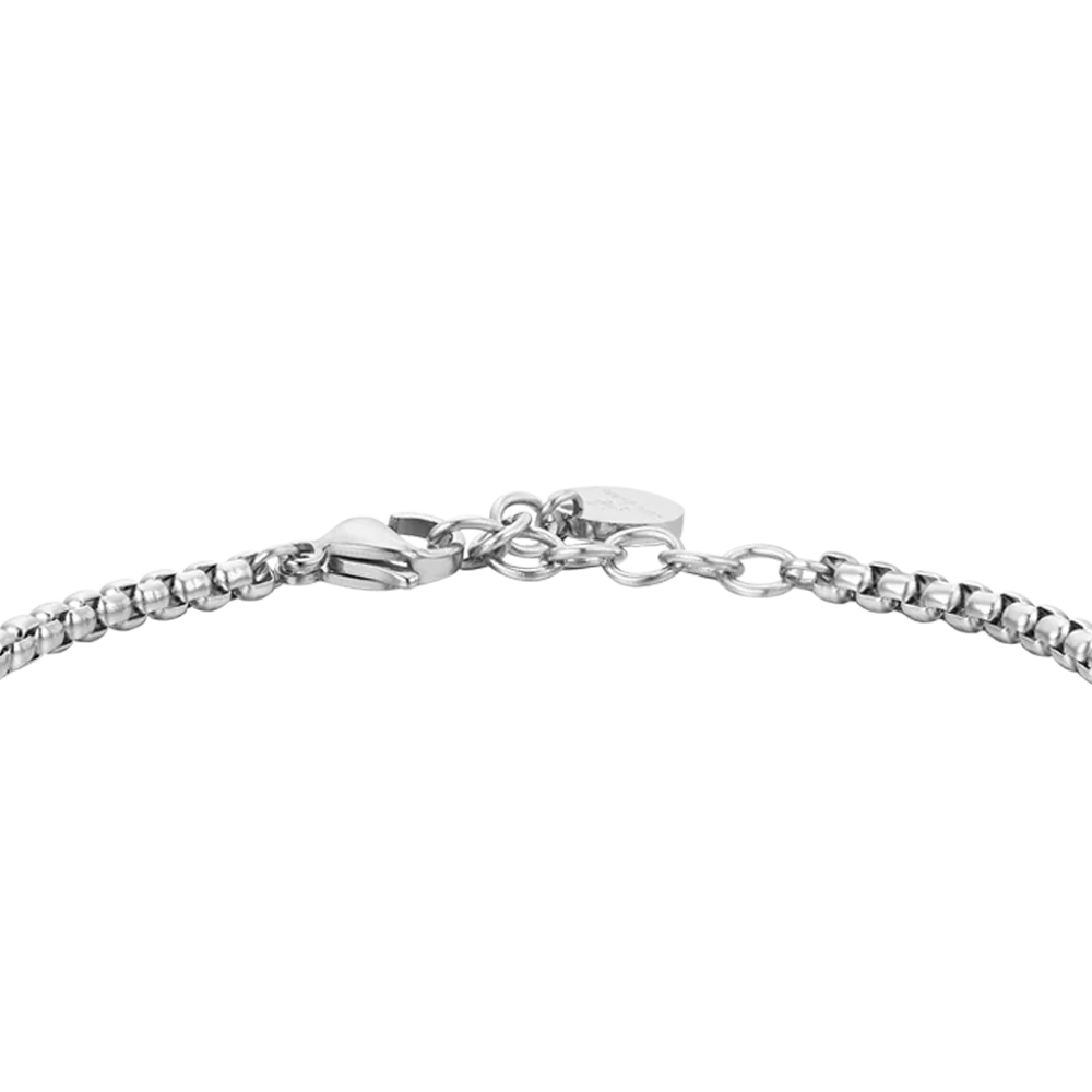 BRACCIALE UOMO IN ACCIAIO PIETRE OCCHIO DI TIGRE - Image 5