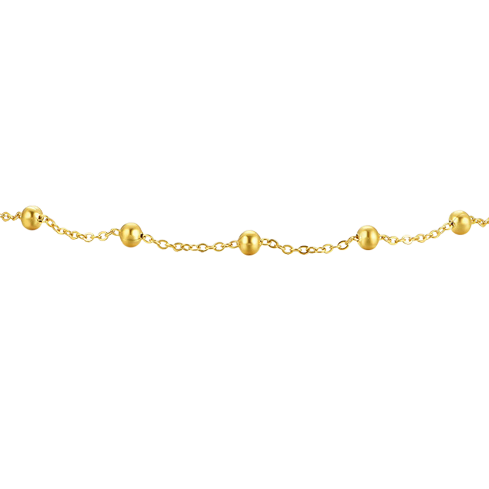 CAVIGLIERA DONNA IN ACCIAIO IP GOLD CON SFERE - Image 4