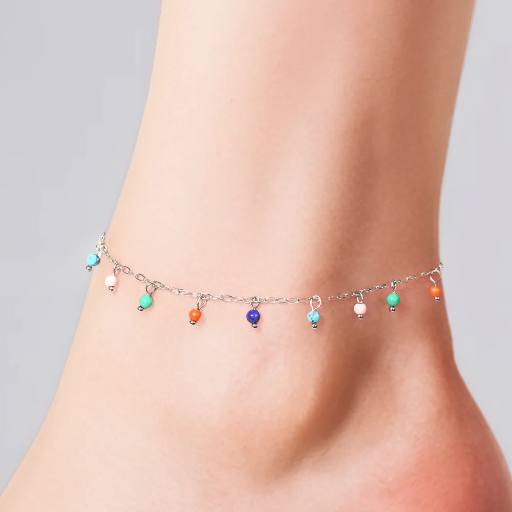 CAVIGLIERA DONNA IN ACCIAIO PIETRE MULTICOLOR - Image 2