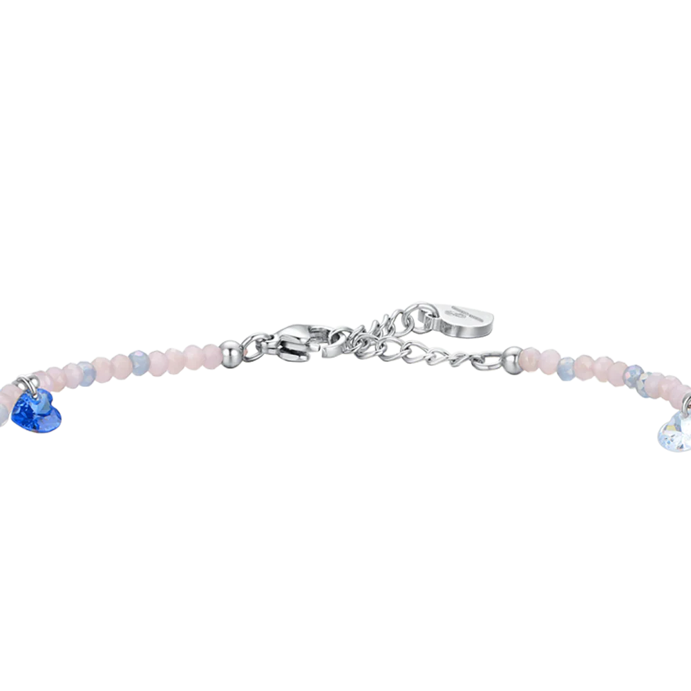 CAVIGLIERA DONNA IN ACCIAIO PIETRE ROSA E CRISTALLI MULTICOLOR - Image 7