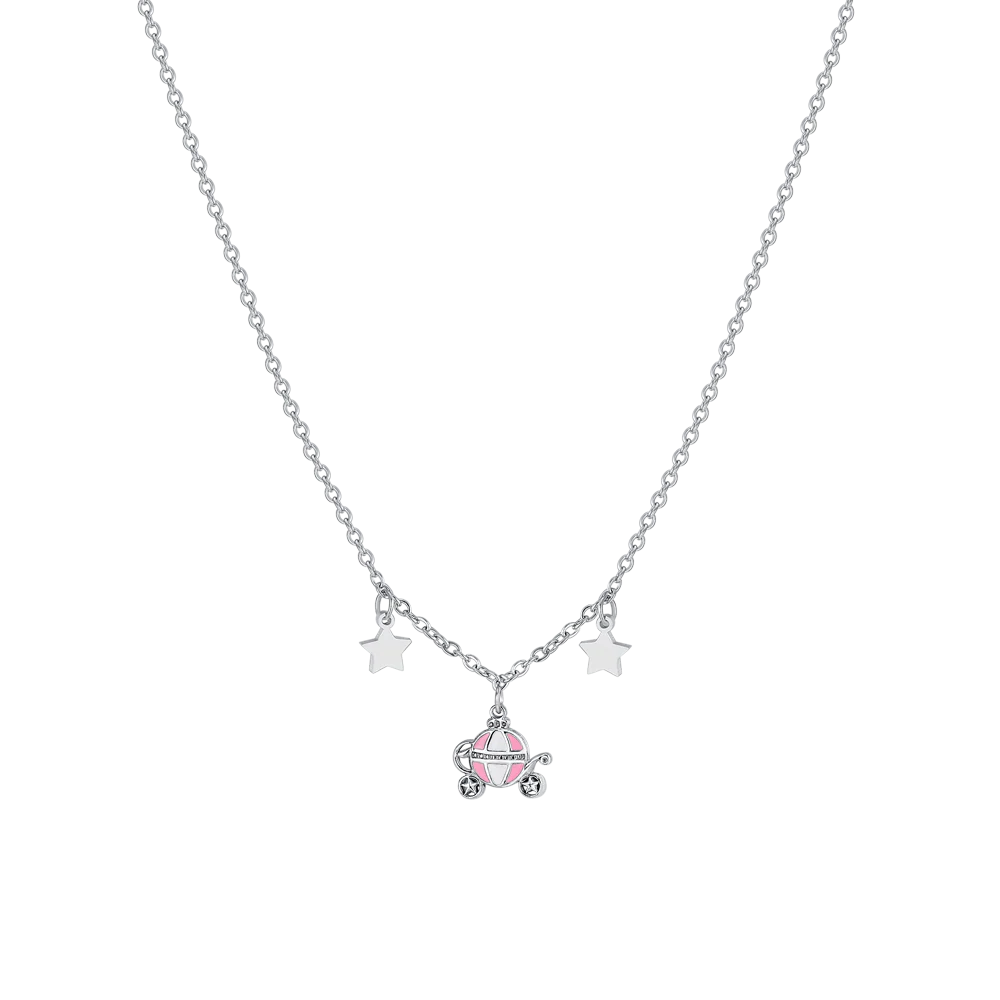 COLLANA BAMBINA IN ACCIAIO CON CARROZZA