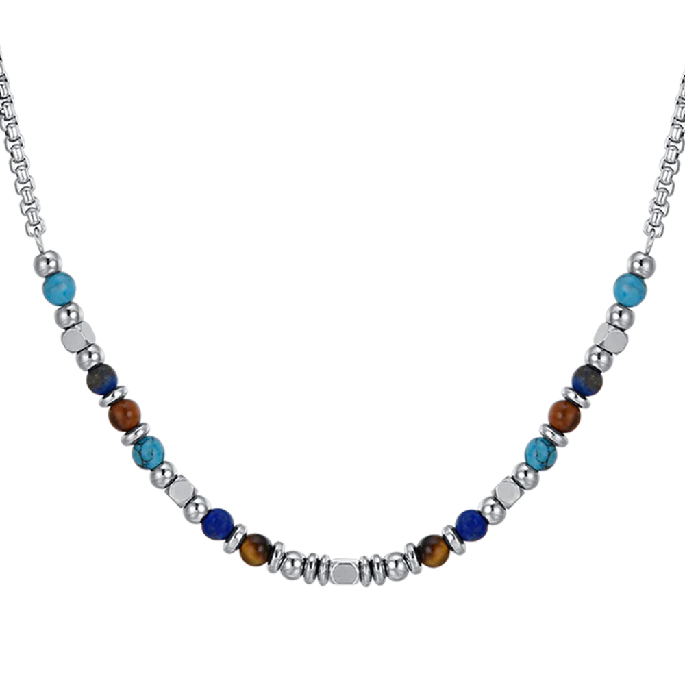 COLLANA BAMBINO IN ACCIAIO CON PIETRE MULTICOLOR - Image 4