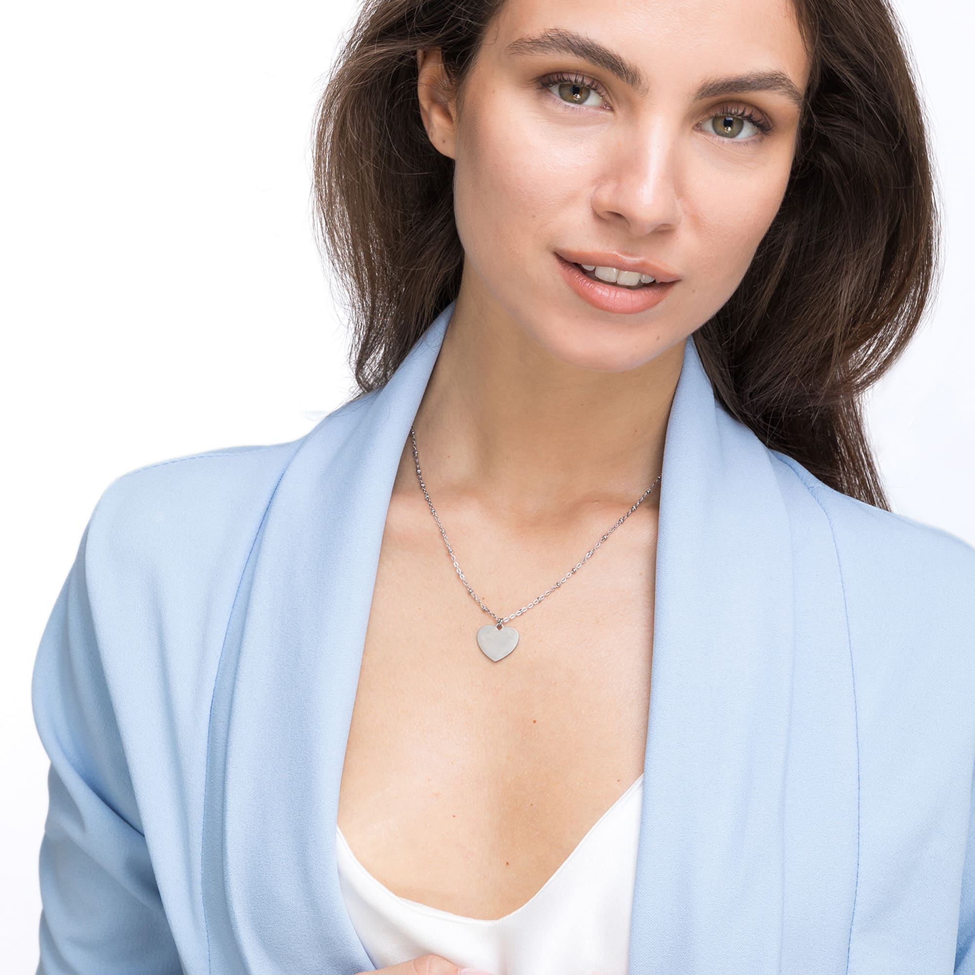 COLLANA DONNA PERSONALIZZATA IN ACCIAIO CON CUORE - Image 3
