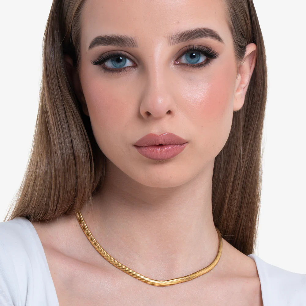 COLLANA DONNA SNAKE IN ACCIAIO IP GOLD - Image 3
