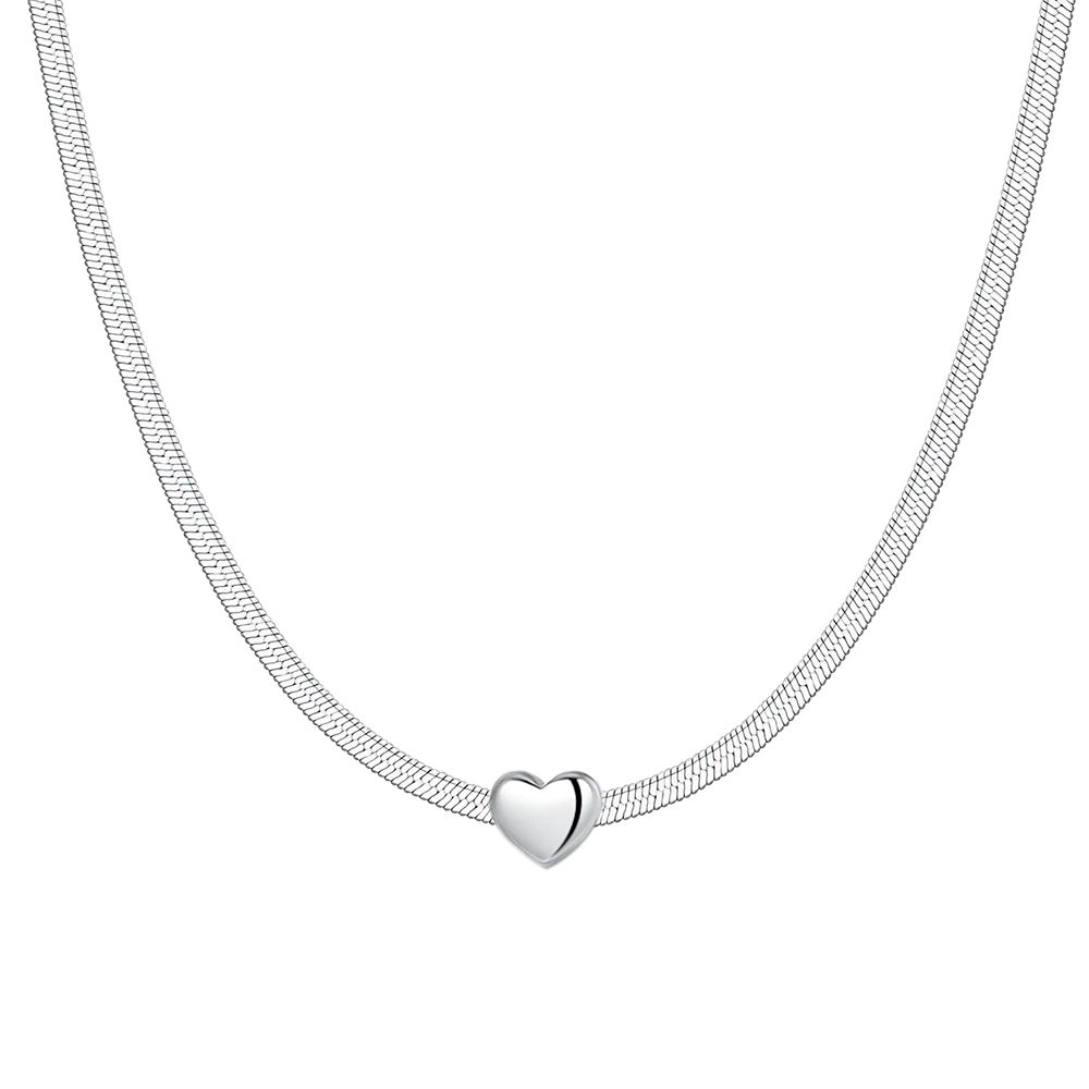 COLLANA DONNA IN ACCIAIO CON CUORE