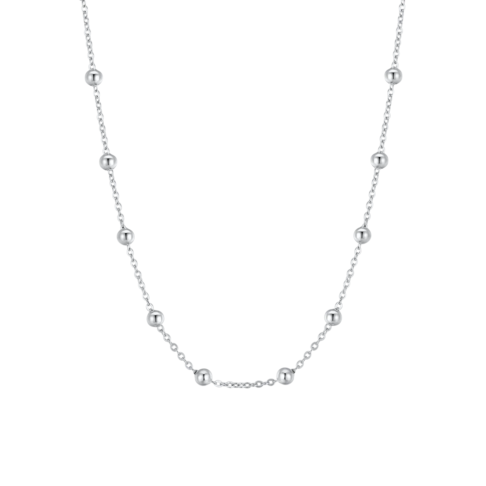 COLLANA DONNA IN ACCIAIO CON SFERE