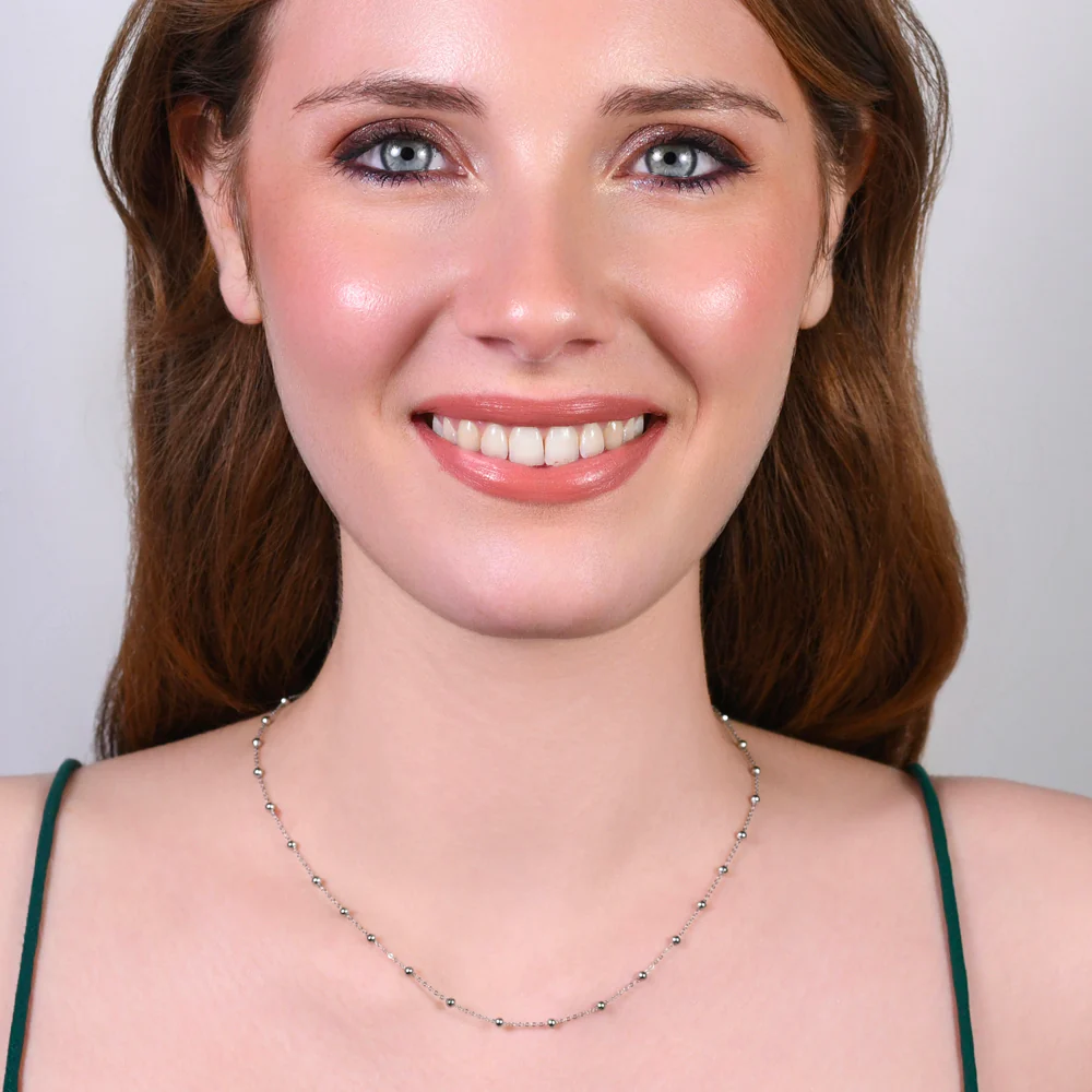 COLLANA DONNA IN ACCIAIO CON SFERE - Image 3