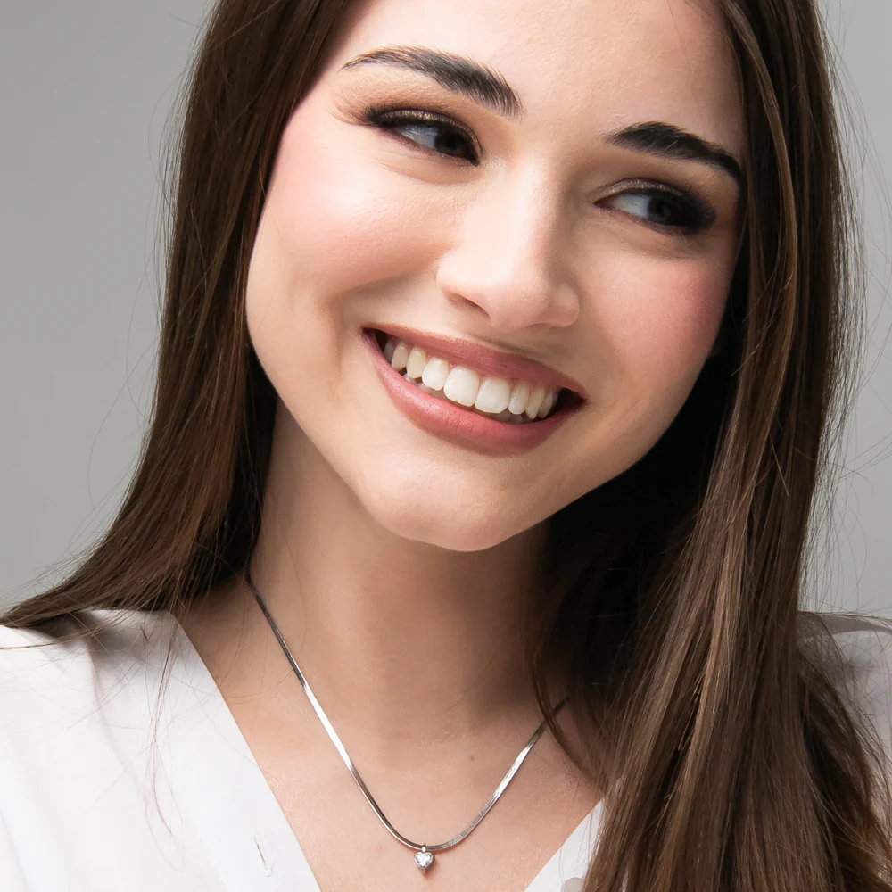 COLLANA DONNA IN ACCIAIO CON ZIRCONE BIANCO - Image 3