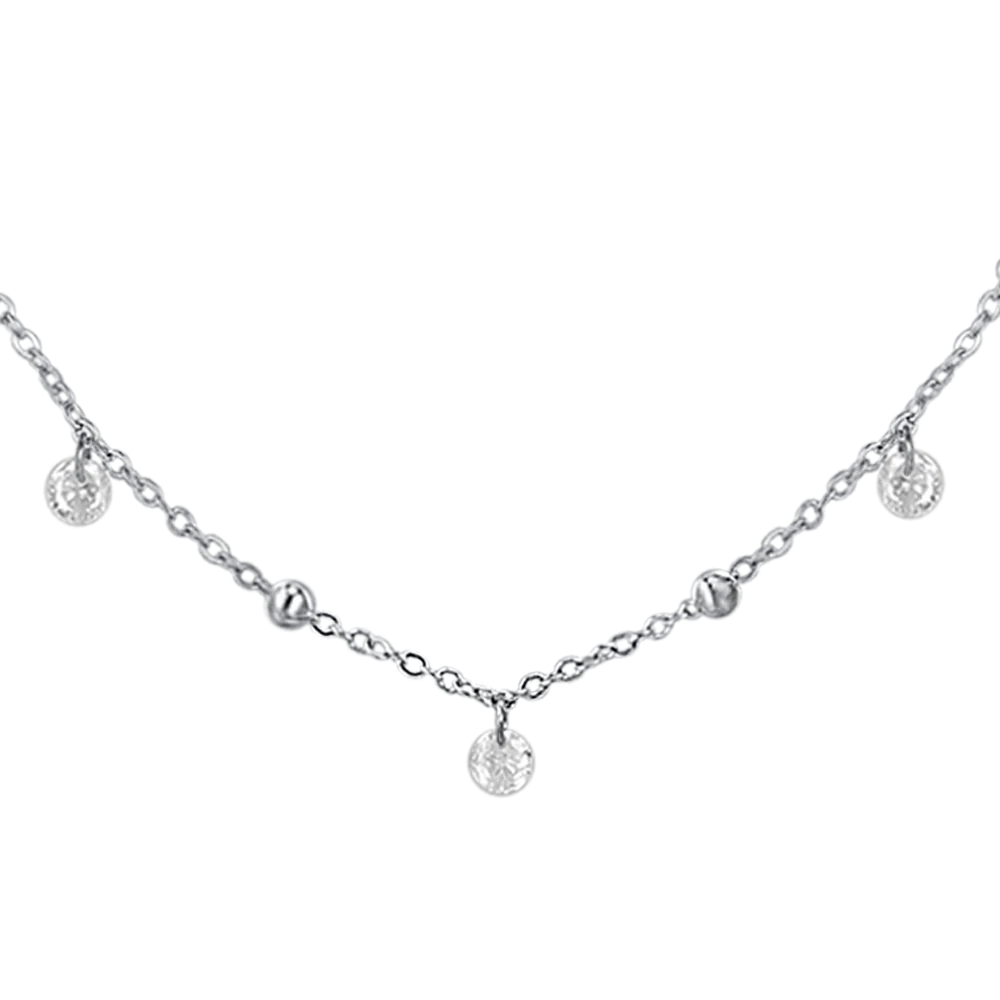 COLLANA DONNA IN ACCIAIO CON ZIRCONI BIANCHI - Image 4