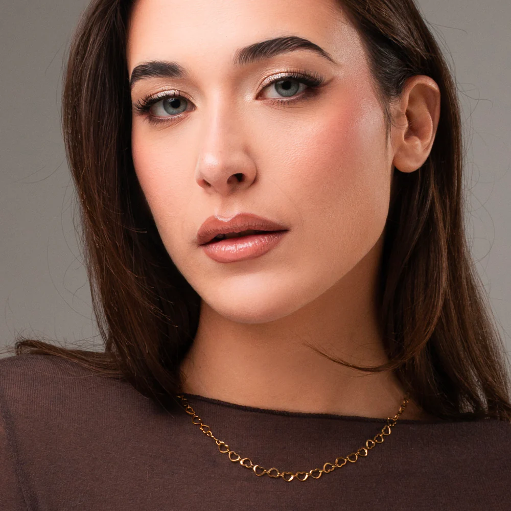 COLLANA DONNA IN ACCIAIO IP GOLD CON CUORI - Image 3