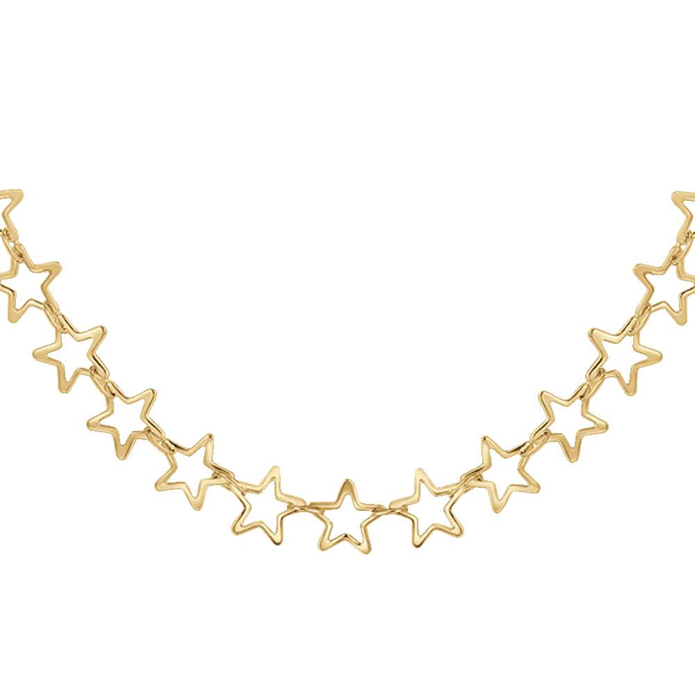 COLLANA DONNA IN ACCIAIO IP GOLD CON STELLE - Image 5