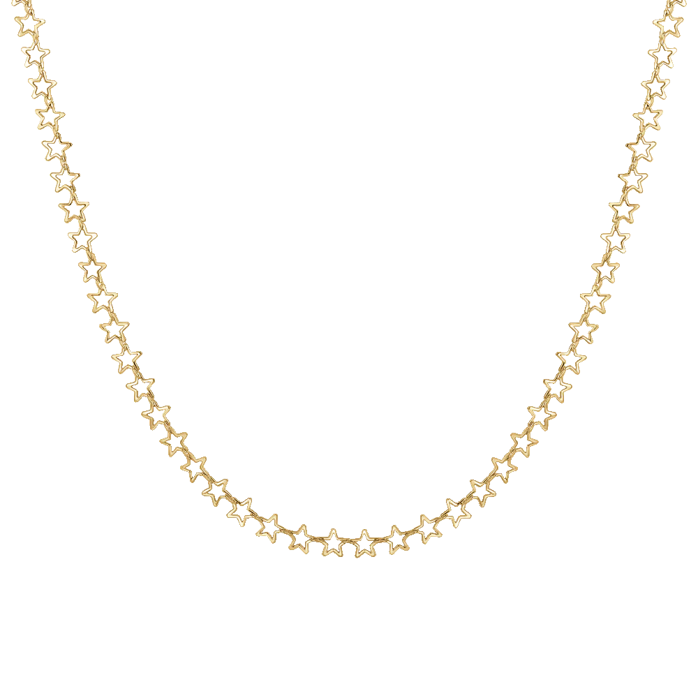 COLLANA DONNA IN ACCIAIO IP GOLD CON STELLE