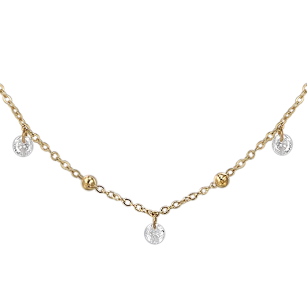 COLLANA DONNA IN ACCIAIO IP GOLD CON ZIRCONI BIANCHI - Image 4