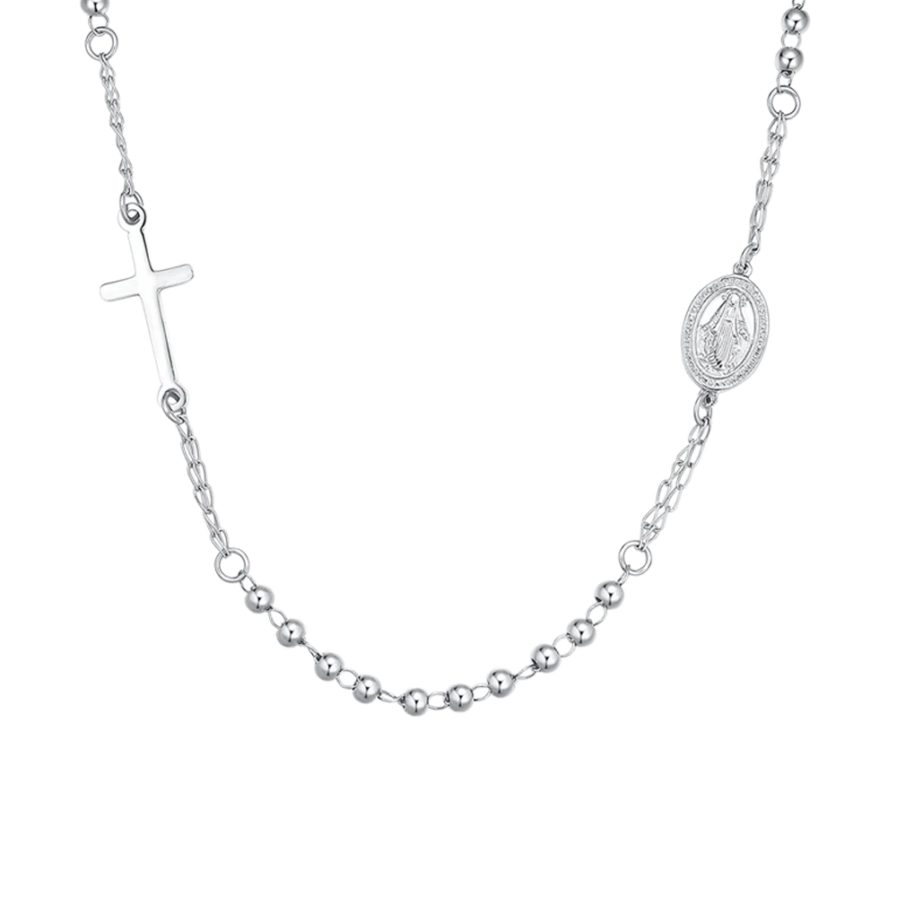 COLLANA DONNA ROSARIO IN ACCIAIO - Image 4