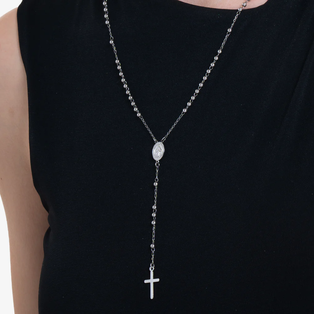 COLLANA DONNA ROSARIO  IN ACCIAIO - Image 2