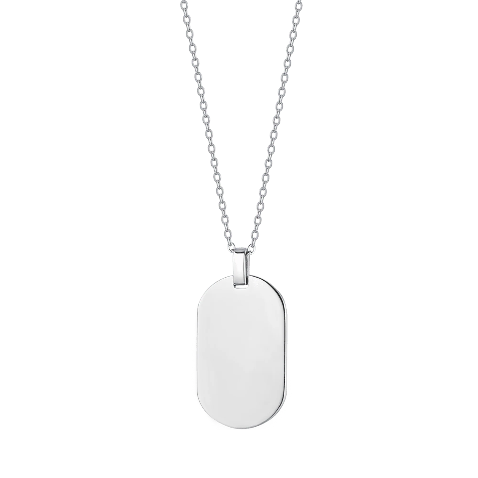 COLLANA UOMO IN ACCIAIO CON PIASTRA PERSONALIZZABILE