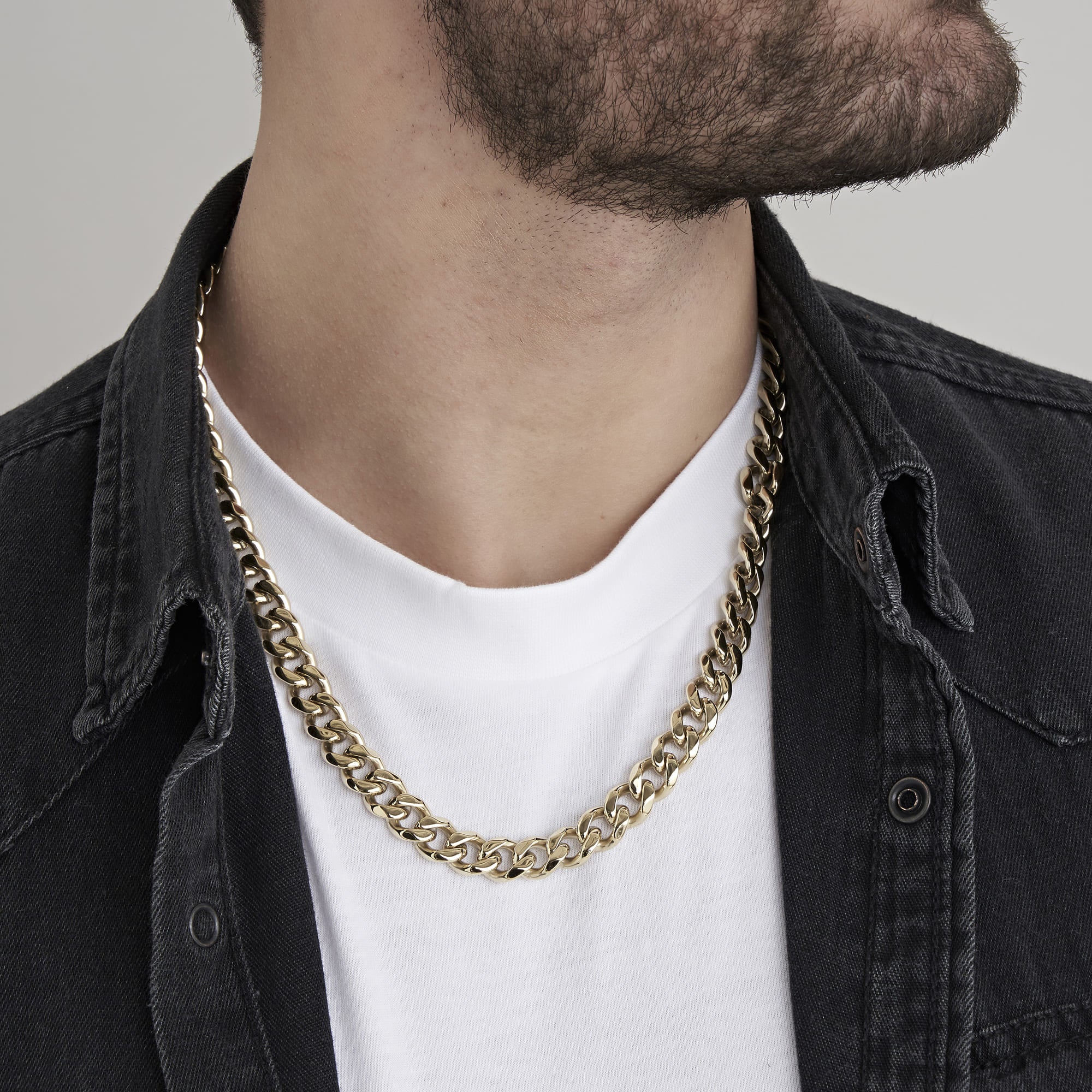 COLLANA UNISEX IN ACCIAIO CON MAGLIA CATENA 11 MM - Image 8